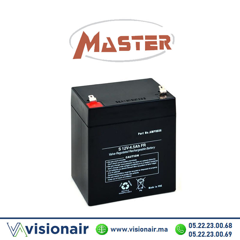 [MAS12V4,5AH] MASTER Batterie 12V 4,5AH étanche VRLA