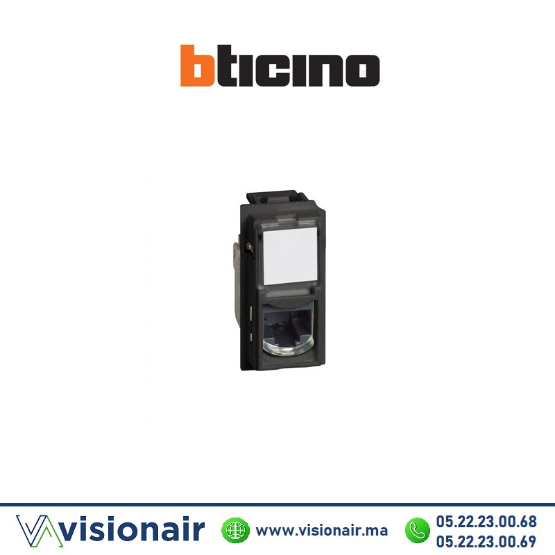 [BTKG4279C6F] Prise RJ45 CAT6 FTP 1M BTICINO Living Now noir BTKG4279C6F