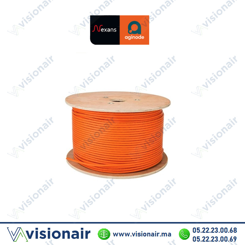 [CAT6TOURNEXANS] Câble informatique CAT6 Aginode Nexans U/UTP LSZH AWG23 touret 500ml