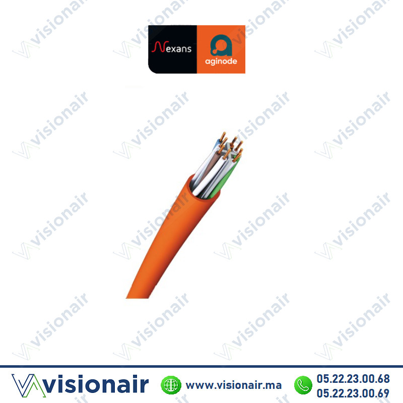 [CAT6ATOURNEXANS] Câble réseau catégorie 6A Aginode Nexans F/FTP LSZH AWG23 touret 500ml