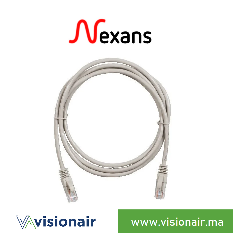 [N101.11EFGG] Cordon de brassage NEXANS CAT6 UTP 3m gris N101.11EFGG