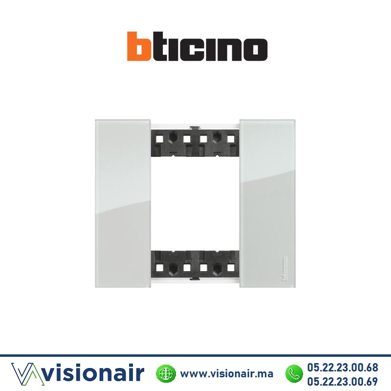 [BTKA4802DA] Plaque BTICINO Living Now 2 modules Ciel BTKA4802DA
