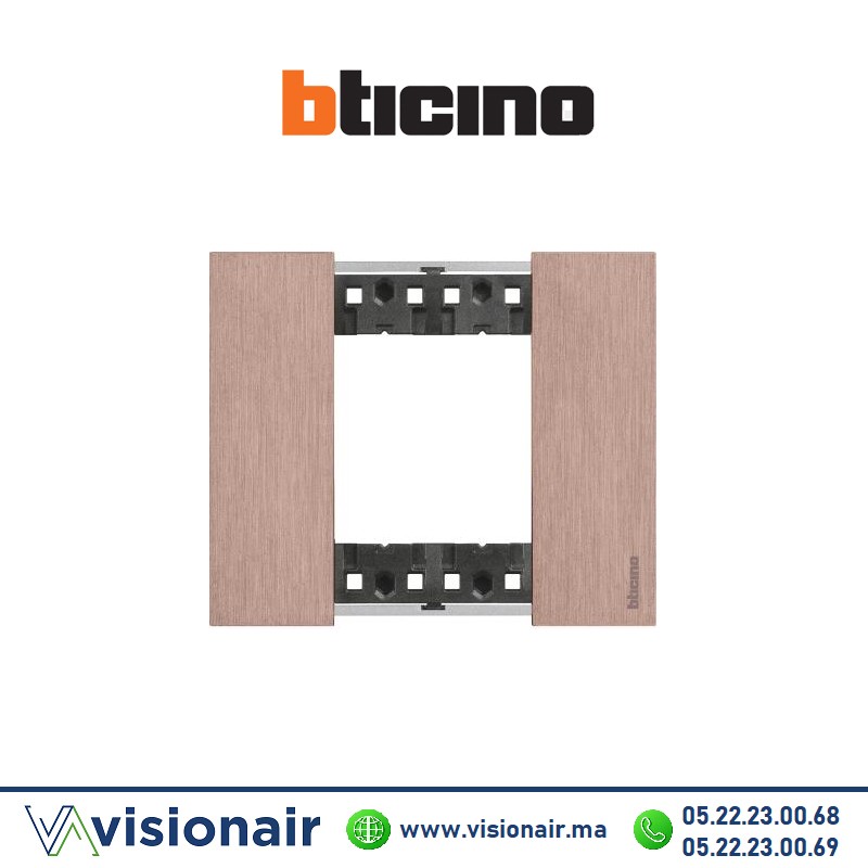 [BTKA4802ZM] Plaque BTICINO Living Now 2 modules Cuivre BTKA4802ZM