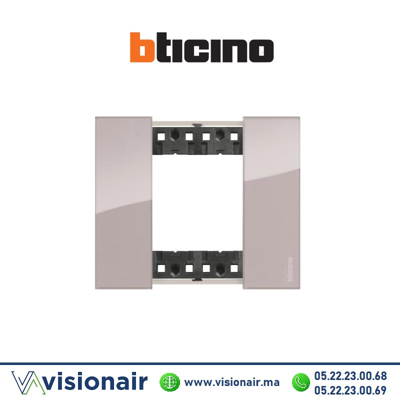 [BTKA4802DM] Plaque Aura BTICINO Living Now 2 modules KA4802DM