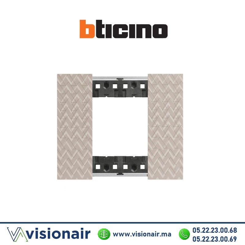 [BTKA4802MM] Plaque Optic BTICINO Living Now 2 modules KA4802MM