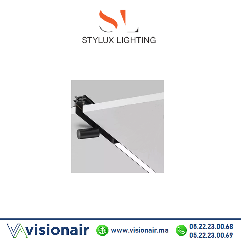 [STYRAMNE2M] Rail magnétique encastré noir 2M STYLUX Lighting