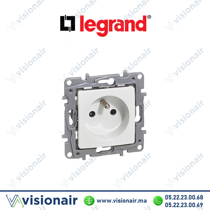 [LEG764527] Prise de courant 2P+T LEGRAND NILOE blanc 764527