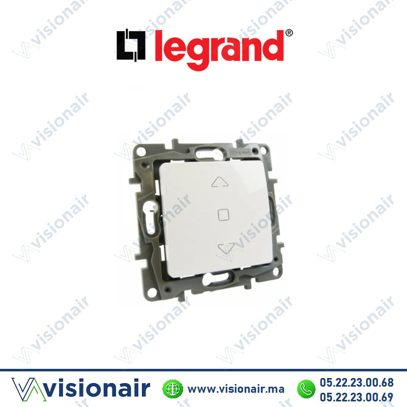 [LEG764511] Interrupteur volets roulants LEGRAND NILOE blanc 764511