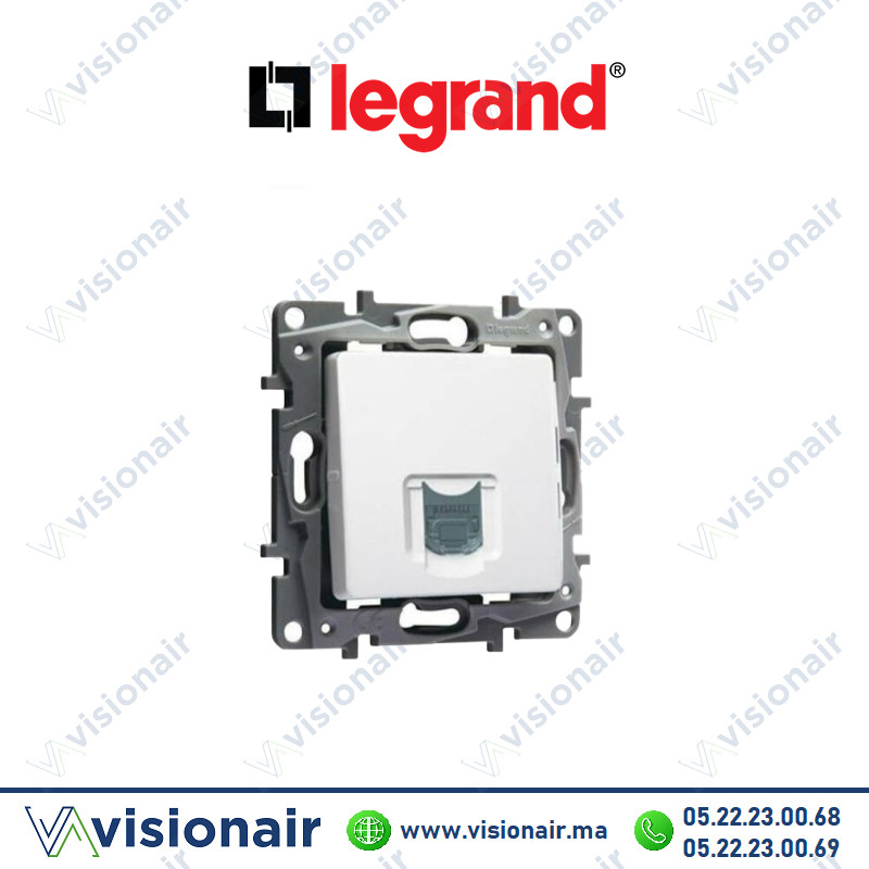[LEG764573] Prise RJ45 CAT6 LEGRAND NILOE blanc 764573
