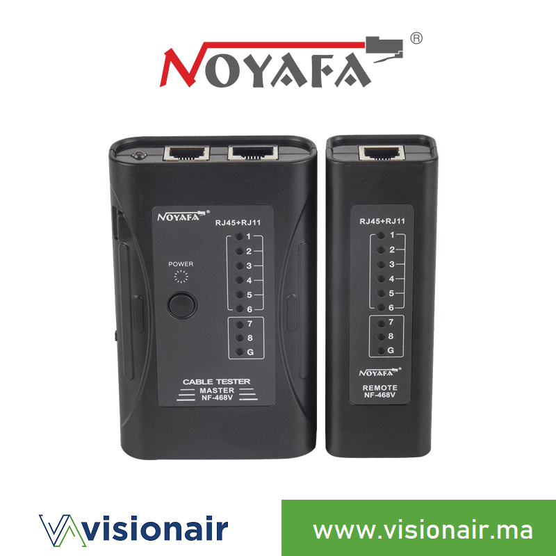 [NF-468V] Testeur de câble RJ45/RJ11 NOYAFA NF-468V