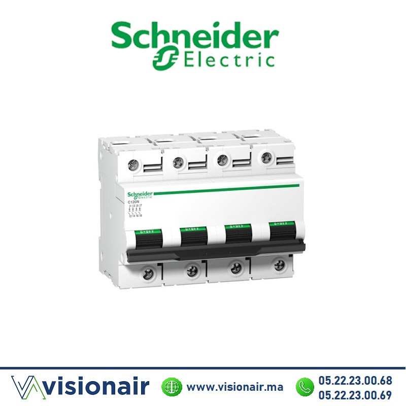 [A9N18372] Disjoncteur SCHNEIDER C120N 4P 80A Courbe C A9N18372