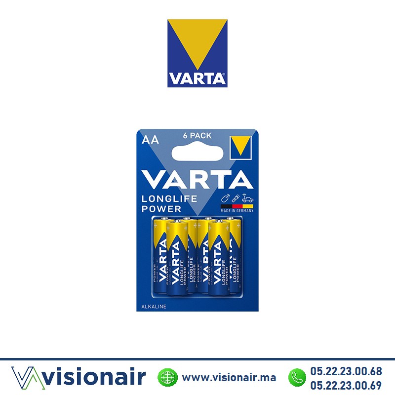 [VLONGLIFEPOWERAA6] Pile VARTA LONGLIFE POWER AA6 LR06 1,5V alcaline