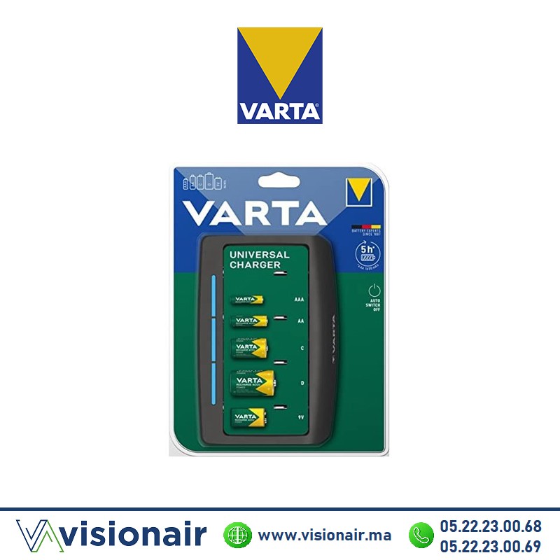 [VARTACHARV] Chargeur de piles VARTA pour piles AAA-AA-C-D-9V (Vide)