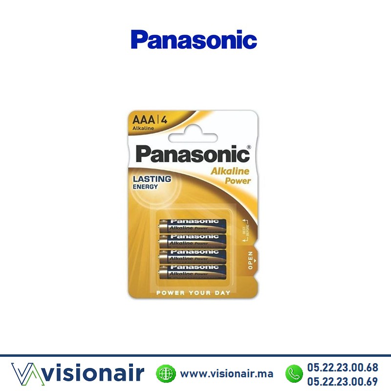 [PANALCPAAA4] Pile Panasonic alcaline Power AAA4 LR03 1,5V alcaline