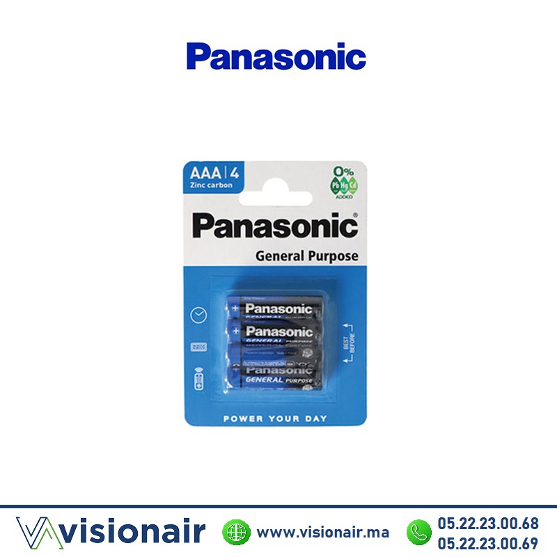 [PANSALAAA4] Pile Panasonic Super HEAVY DUTY AAA4 LR03 1,5V Zinc-Carbone