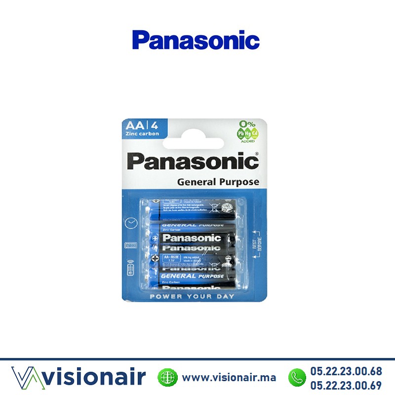 [PANSALAA4] Pile Panasonic Super HEAVY DUTY AA4 LR06 1,5V Zinc-Carbone
