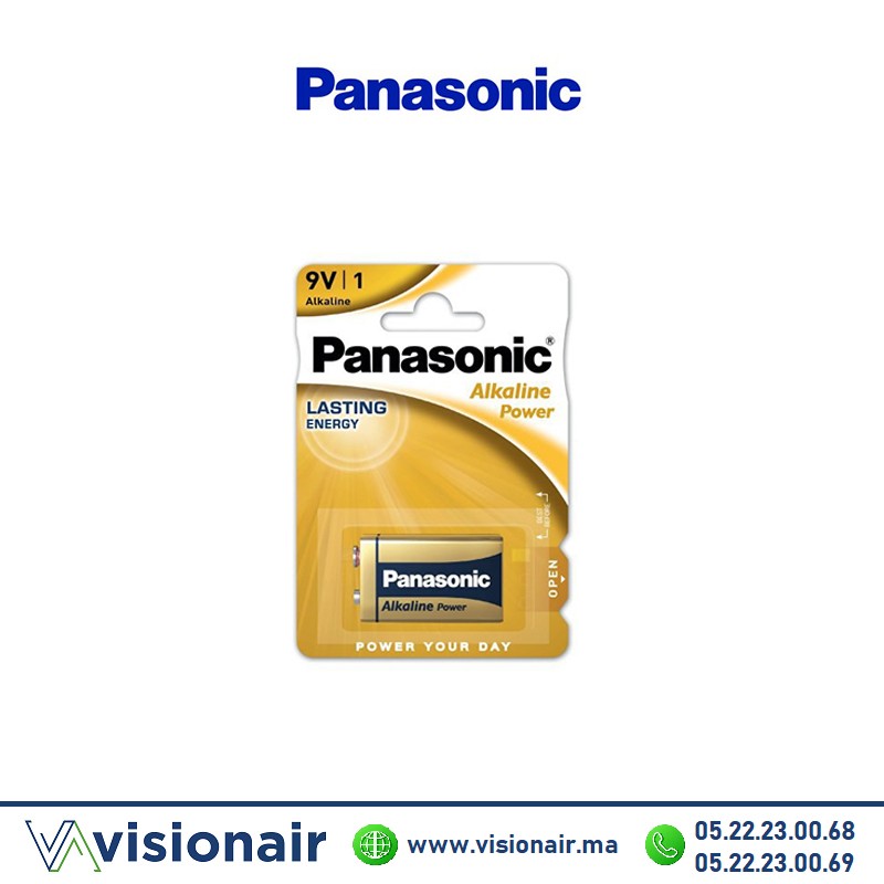 [PANALCP9V1] Pile Panasonic POWER 9V 6LR61 alcaline