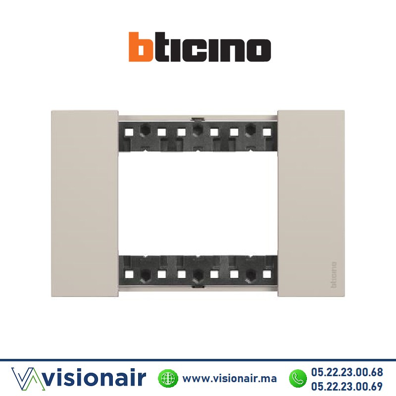 [BTKA4803KM] Plaque BTICINO Living Now 3 modules Sable BTKA4803KM