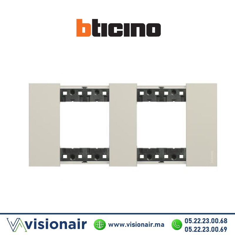 [BTKA4802M2KM] Plaque BTICINO Living Now 2x2 modules Sable BTKA4802M2KM
