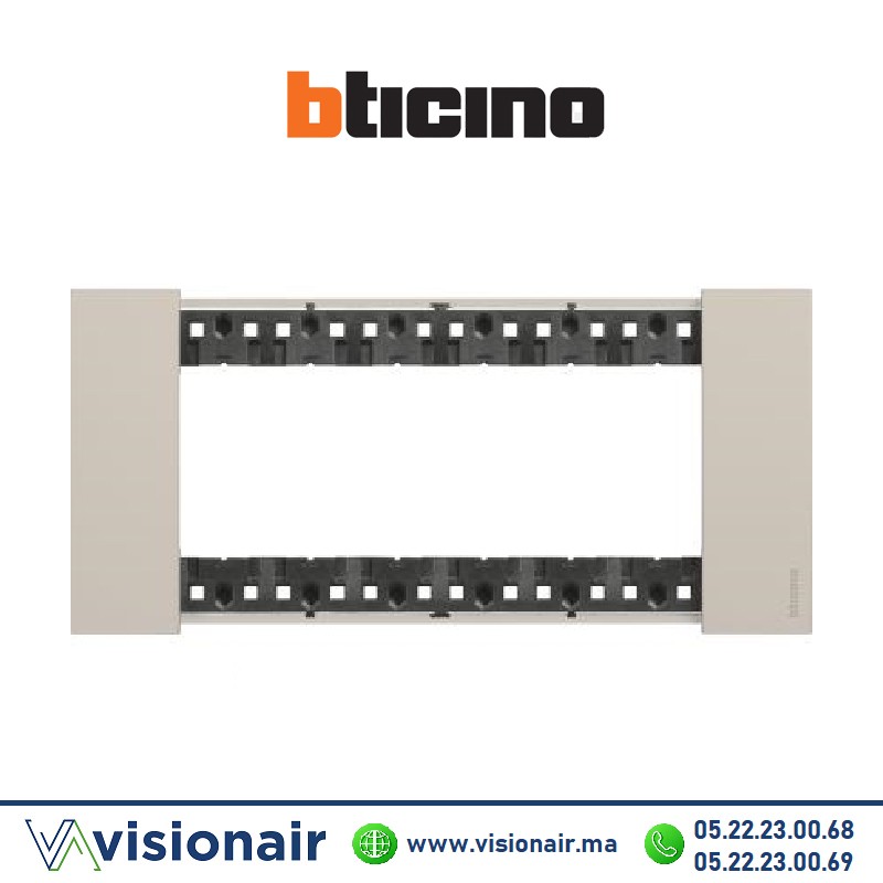 [BTKA4806KM] Plaque BTICINO Living Now 6 modules Sable BTKA4806KM