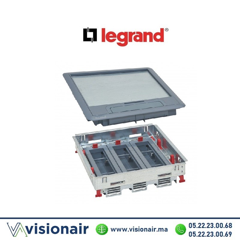 [LEG088011] Kit boîte de sol Legrand 24 modules + couvercle (vide) 088011
