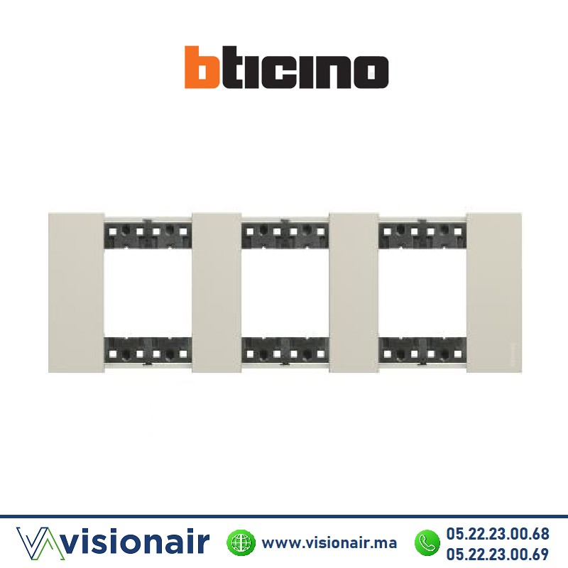 [BTKA4802M3KM] Plaque BTICINO Living Now 3x2 modules Sable BTKA4802M3KM