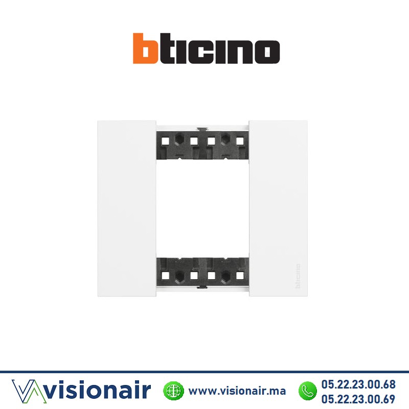 [BTKA4802KW] Plaque BTICINO Living Now 2 modules blanc BTKA4802KW