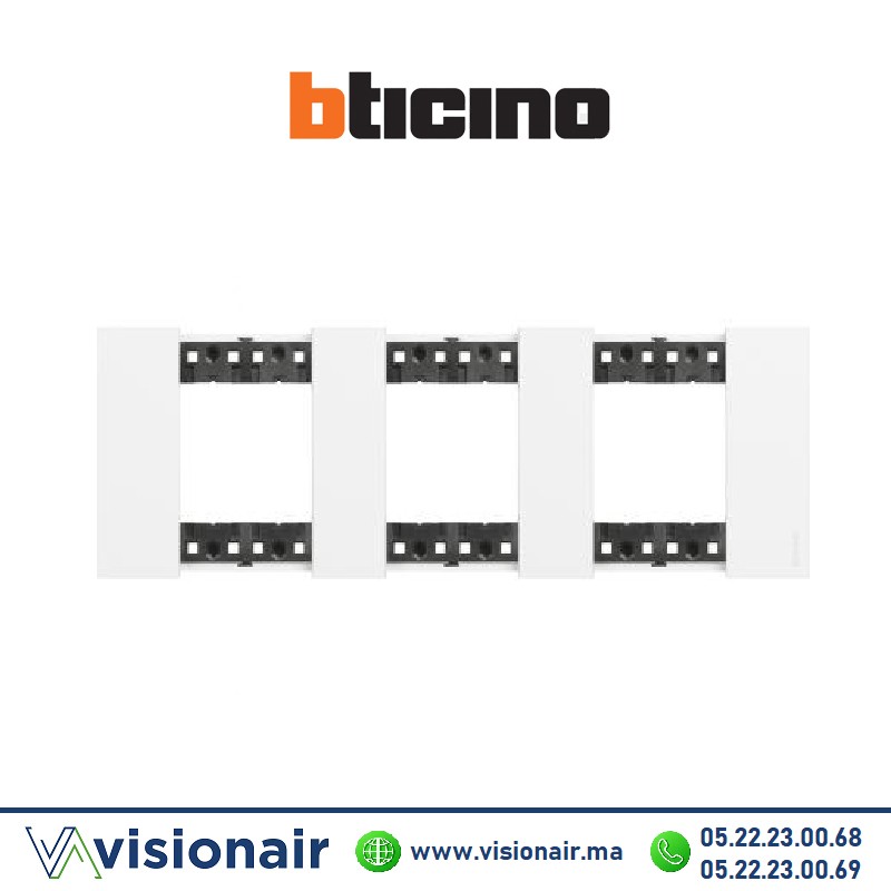 [BTKA4802M3KW] Plaque BTICINO Living Now 3x2 modules blanc BTKA4802M3KW