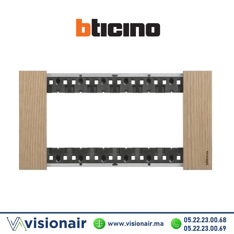 [BTKA4806LM] Plaque BTICINO Living Now 6 modules Chêne BTKA4806LM