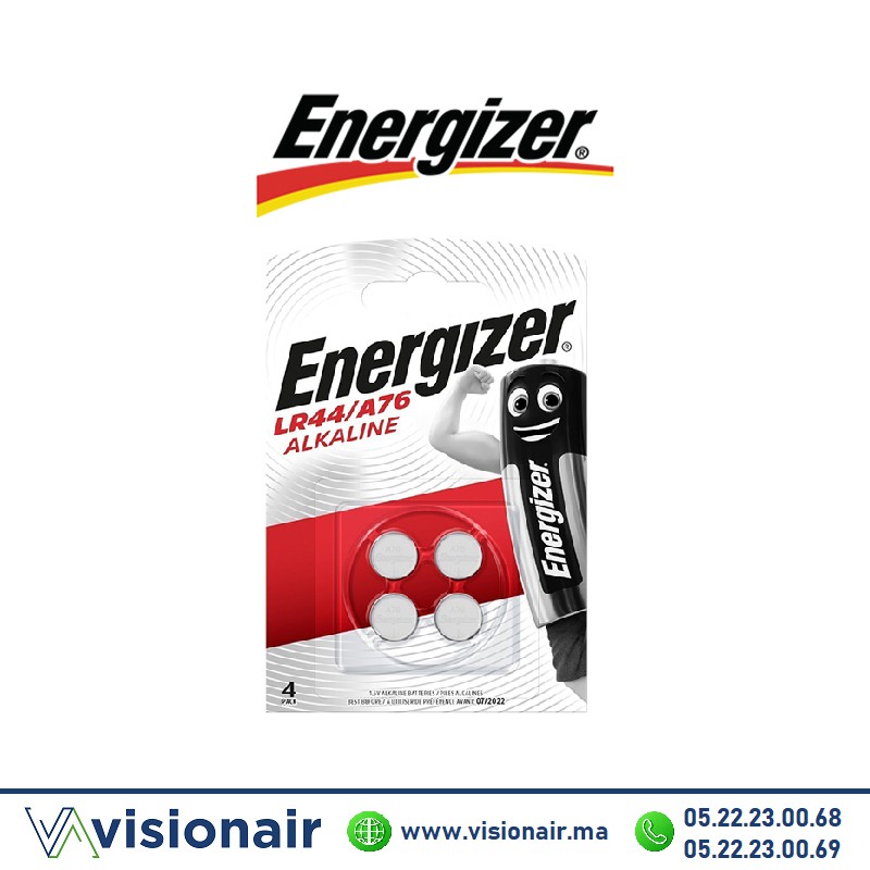 [ENERGIZERLR44] Pile Energizer LR44 / A76 / V13GA / AG13 1,5V alcaline