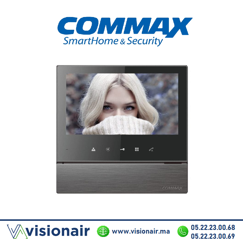 [CDV-70H2ANTH] Moniteur vidéophone COMMAX écran LCD 7" anthracite CDV-70H2ANTH