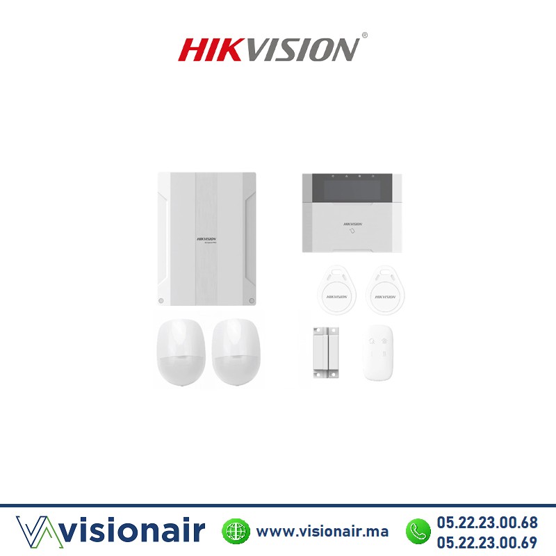 [HIKVDS-PHA64-Kit-WB] Kit alarme HIKVISION AX Hybrid PRO filaire DS-PHA64-Kit-WB