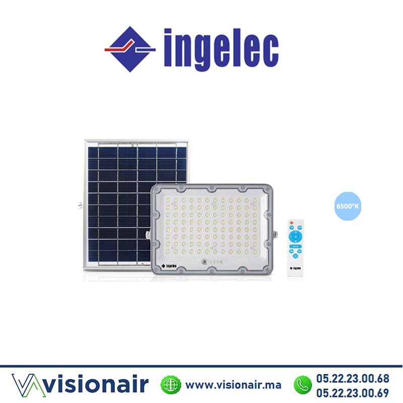 [PJSOL030S2] Projecteur LED solaire INGELEC 30W 6500°K PJSOL030S2