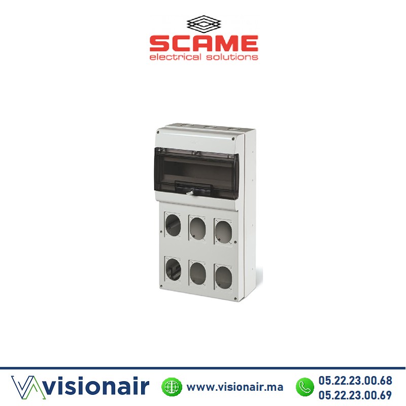 [SCAME672.5616] Coffret de chantier SCAME 6 Prises 16M IP66 328x550x140 672.5616