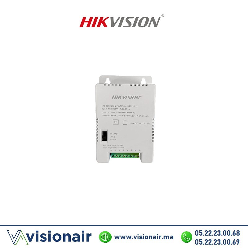 [HIKVDS-2FA1225-C4] Bloc d'alimentation HIK VISION 4 channels 12V 48W DS-2FA1225-C4