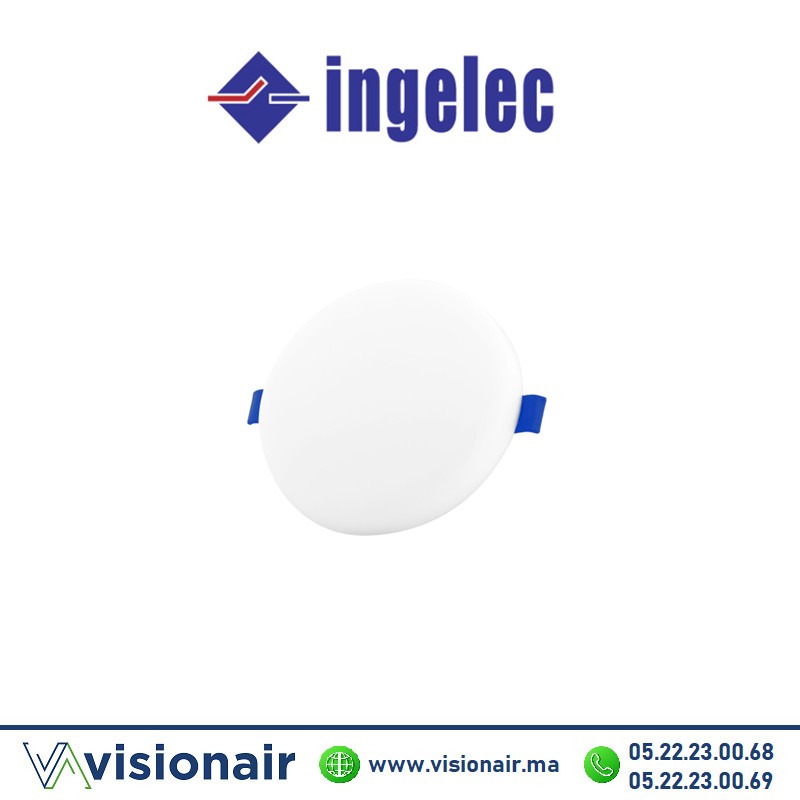 [INGPLADER10B] Panel LED INGELEC Rond encastré réglable 10W 6500°K PLADER10B