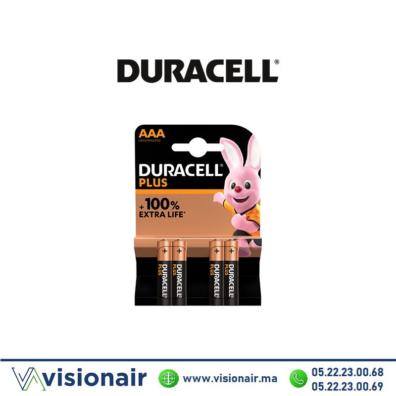 [DPLUSPOWERAAA4] Piles Duracell Plus Power AAA4 LR03 1,5V alcalines