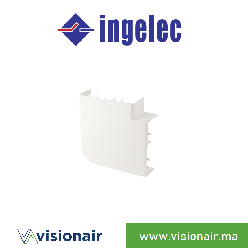 [INGPN10045L] Angle plat INGELEC pour plinthe 100x45 PN10045L