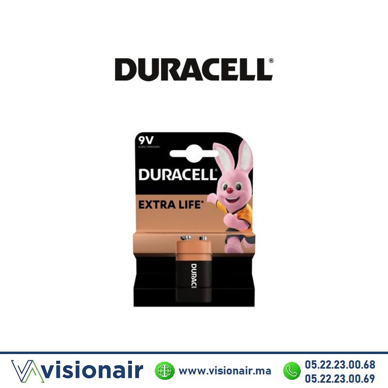 [DPLUSPOWER9V] Pile DURACELL 9V 6LR61 alcaline