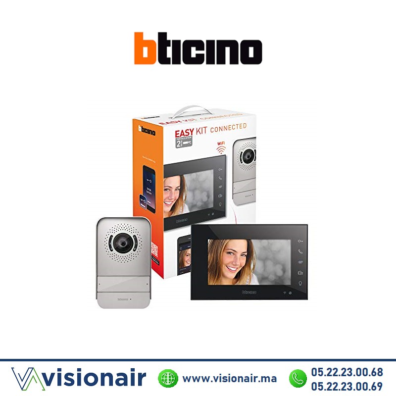 [BT318015] KIT vidéophone BTICINO 7" WI-FI connecté noir 318015