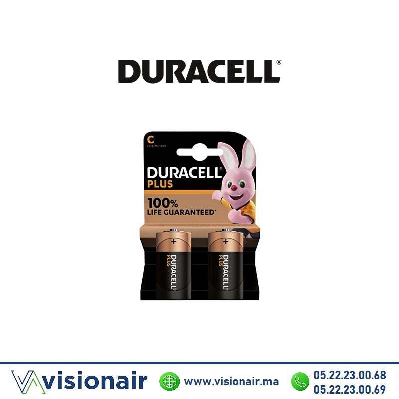 [DPLUSPOWERC2] Piles DURACELL PLUS POWER C2 LR14 1,5V alcalines