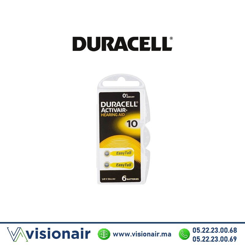 [DACTIVAIR10] Pile auditive Duracell ACTIVAIR 10