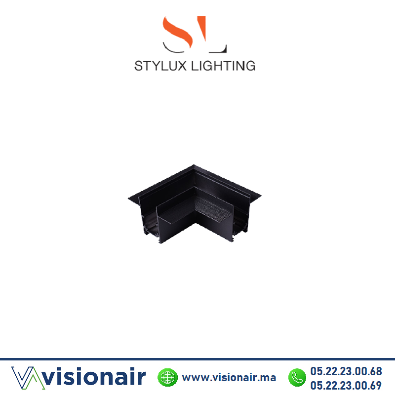 [STILANGENCN] Angle rail magnétique encastré noir