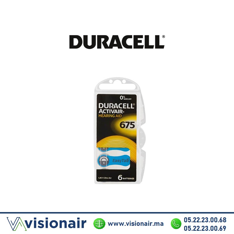 [DACTIVAIR675] Pile auditive Duracell ACTIVAIR 675