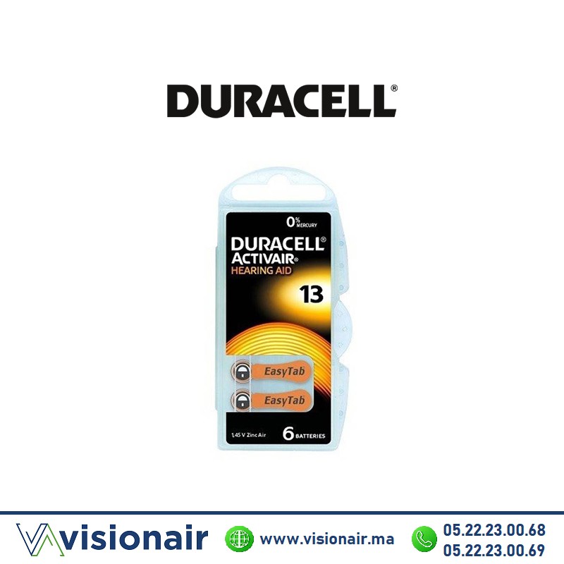 [DACTIVAIR13] Pile auditive Duracell ACTIVAIR 13