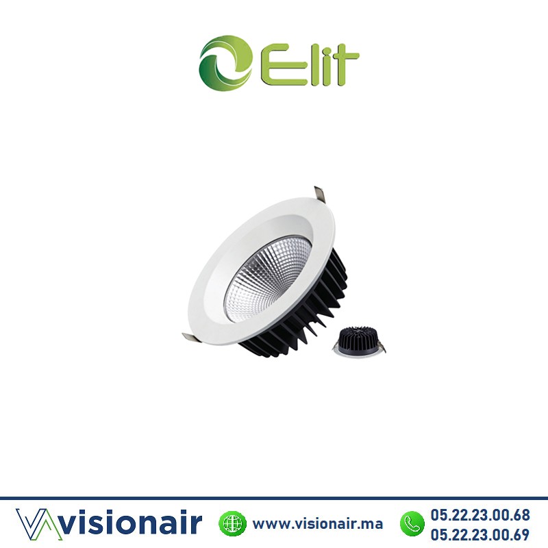 [ELITD06K30C-BB] Panel LED COB ELIT Rond encastré 30W 6000°K