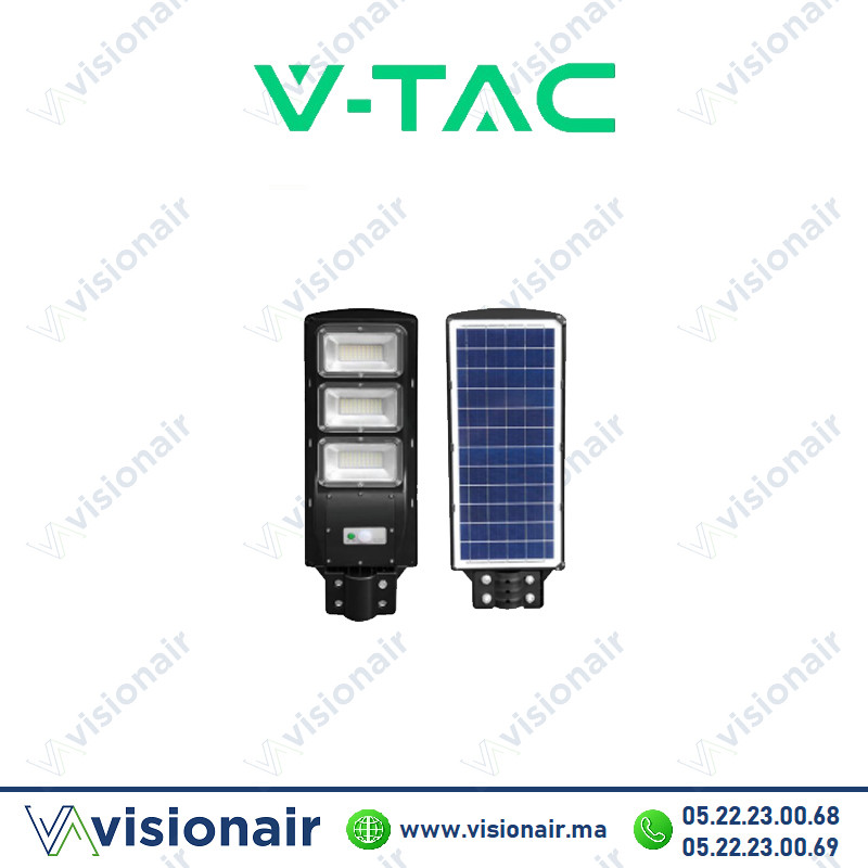 [VTST180-SKU95534] Luminaire LED solaire V-TAC avec détecteur 180W 6000°K éclairage publique SKU95534