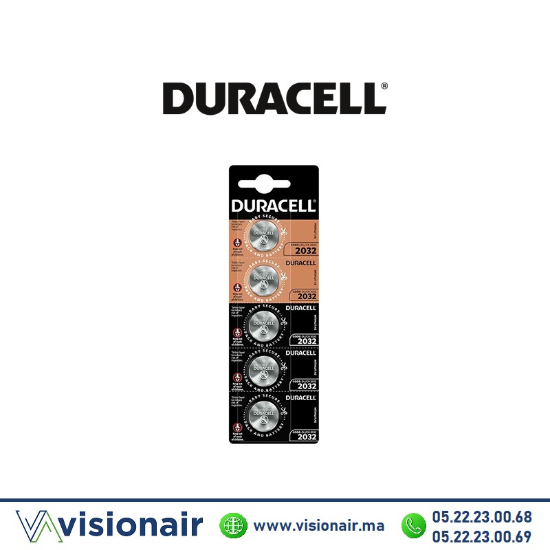 [DCR2032] Pile bouton DURACELL CR2032 3V lithium