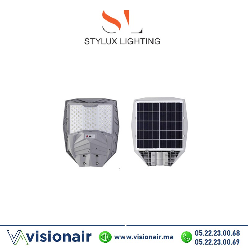[STY200W60K] Luminaire LED solaire STYLUX 200W 6000°K éclairage publique