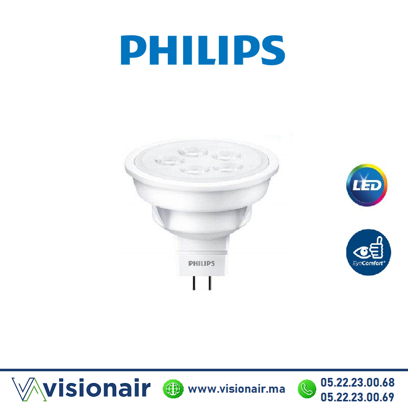 [PHILIPSESSMR16830] Ampoule LED MR16 PHILIPS Essential 4.5W 3000°K